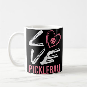 Love Pickleball Heart Pickle Ball Vrouwen Meisjes  Koffiemok