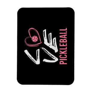 Love Pickleball Heart Pickle Ball Vrouwen Meisjes Magneet