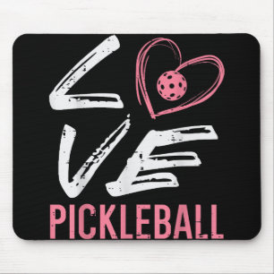 Love Pickleball Heart Pickle Ball Vrouwen Meisjes  Muismat