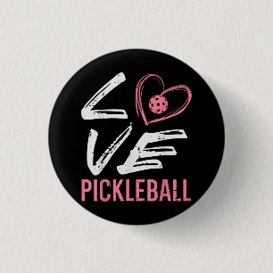 Love Pickleball Heart Pickle Ball Vrouwen Meisjes  Ronde Button 3,2 Cm