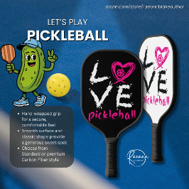 "Love Pickleball" Omgekeerd ontworpen Pickleball-p Pickleball Paddle