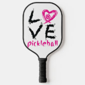 "Love Pickleball" Reverse Design Pickleball Paddle (Voorkant)