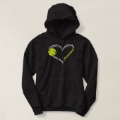 Love Pickleball - schattige pickleball match, ik h Hoodie (Design voorkant)