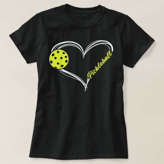 Love Pickleball - schattige pickleball match, ik h T-shirt (Design voorkant)