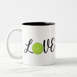 Love pickleball script tweekleurige koffiemok