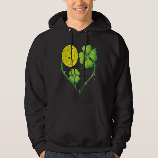 Love Pickleball Shamrock C Saint Patrick's Day Men Hoodie (Voorkant)