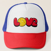 Love Pickleball Trucker Pet (Voorkant)
