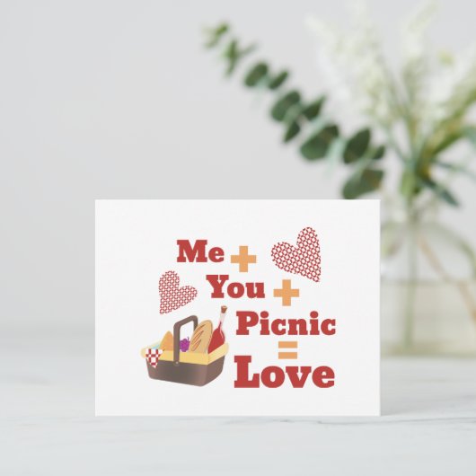 Love Picnic Briefkaart (Staand voorkant)