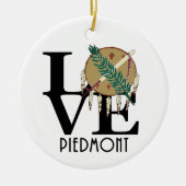 LOVE Piedmont Oklahoma Keramisch Ornament (Voorkant)