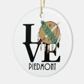 LOVE Piedmont Oklahoma Keramisch Ornament (Links)