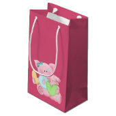 Love Pig Gift Bag Klein Cadeauzakje (Achterkant Gekanteld)