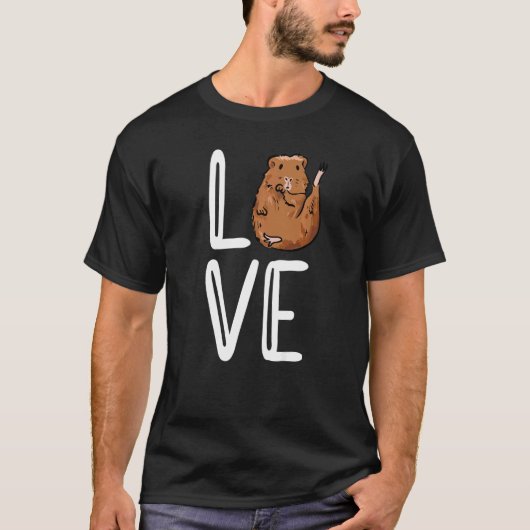 Love Pig Graphic Guinee Pig Eigenaar Pet Cavy Anim T-shirt (Voorkant)