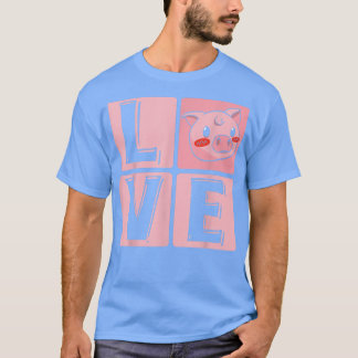 Love Piggy Cute Guinea Pigs Farm Lovers T-shirt