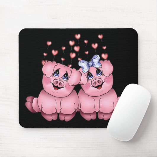 Love Pigs Mousepad Muismat (Met muis)