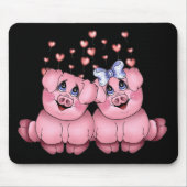 Love Pigs Mousepad Muismat (Voorkant)