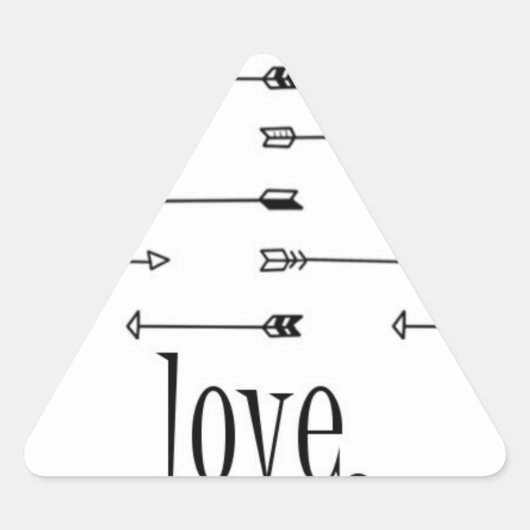 Love pijl print patroon pijlen hipster quote sticker (Voorkant)