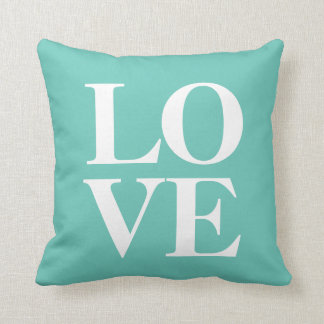 Love Pillow | Blauwgroen Kussen