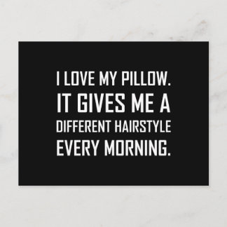 Love Pillow Different Hairstyle Funny Briefkaart