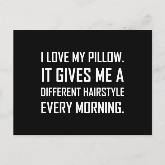 Love Pillow Different Hairstyle Funny Briefkaart (Voorkant)