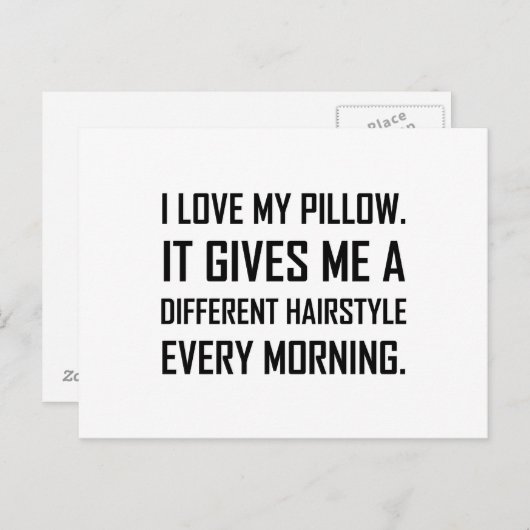 Love Pillow Different Hairstyle Funny Briefkaart (Voorkant / Achterkant)
