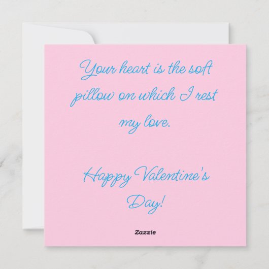 Love Pillow Feestdagenkaart (Achterkant)