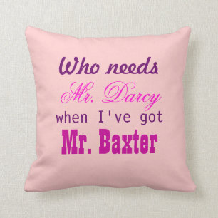 Love Pillow Gift for Home Mr Darcy Jane Austen Kussen