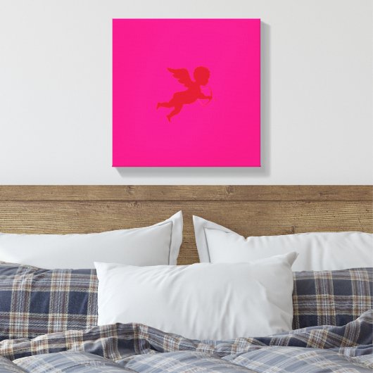Love Pinch - Wrapped Canvas / Cupid Cherub (Insitu (Slaapkamer))