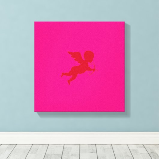 Love Pinch - Wrapped Canvas / Cupid Cherub (Insitu (Houten vloer))