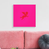 Love Pinch - Wrapped Canvas / Cupid Cherub Afdruk (Insitu (Woonkamer))
