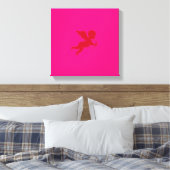 Love Pinch - Wrapped Canvas / Cupid Cherub Afdruk (Insitu (Slaapkamer))