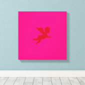 Love Pinch - Wrapped Canvas / Cupid Cherub Afdruk (Insitu (Houten vloer))