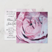 Love pines rozen elegant bruiloft nodigt uit kaart (Voorkant / Achterkant)