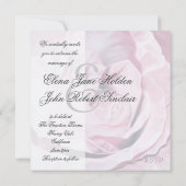 Love pines rozen elegant bruiloft nodigt uit kaart (Achterkant)