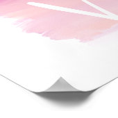 Love Pink Brush Modern Valentijn Art Poster (Hoek)