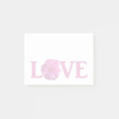 Love Pink Flower Post-it Notes (Voorkant)