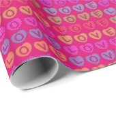 LOVE Pink Gift Wrap Cadeaupapier (Rol Hoek)