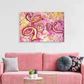 Love Pink Glamoureus Painous Canvas Art Print (Insitu (Woonkamer))
