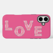 Love Pink Glitter Case-Mate iPhone Case (Achterkant (horizontaal))