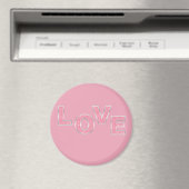Love Pink Glitter Magneet (Insitu (Vaatwasser))