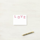 Love Pink Glitter Post-it® Notes (Op bureau)