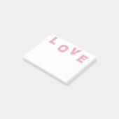 Love Pink Glitter Post-it® Notes (Schuin)