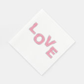 Love Pink Glitter Servet (Hoek)