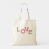 Love Pink Glitter Tote Bag (Achterkant)