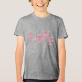 Love Pink Glitter Tri-Blend Shirt (Voorkant)