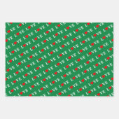 LOVE Pink Green Blue Aqua Blue Inpakpapier Vel (Voorkant)