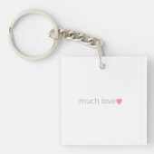 Love Pink Heart Sleutelhanger (voorkant)