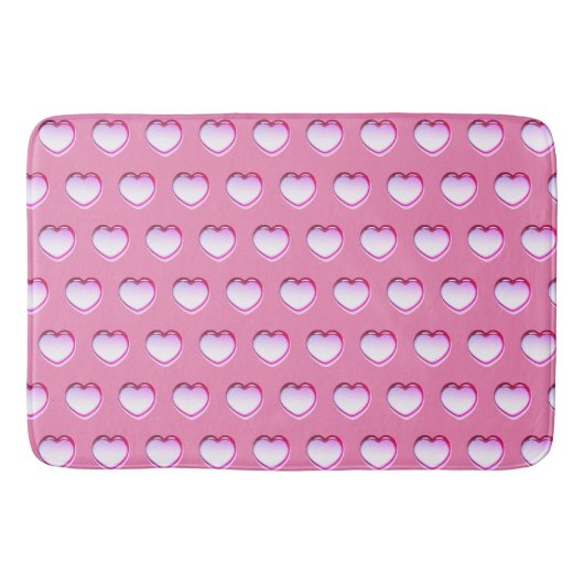Love Pink Hearts Badmat (Voorkant)