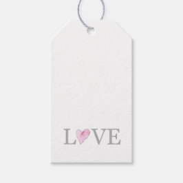 LOVE Pink Hearts Sweet Gift Wrap Cadeaulabel