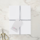 LOVE Pink Hearts Sweet Gift Wrap Cadeaulabel (Met Touw)
