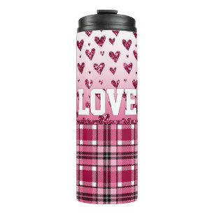 Love Pink Hearts Thermosbeker
